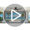 White 42 Inch Ceiling Fan with Light & Remote Control - Reversible 6-Speed