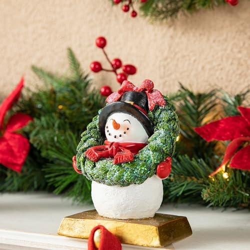 Set of 3 Snowman Stocking Holders - Heavy Duty Resin Christmas Decor