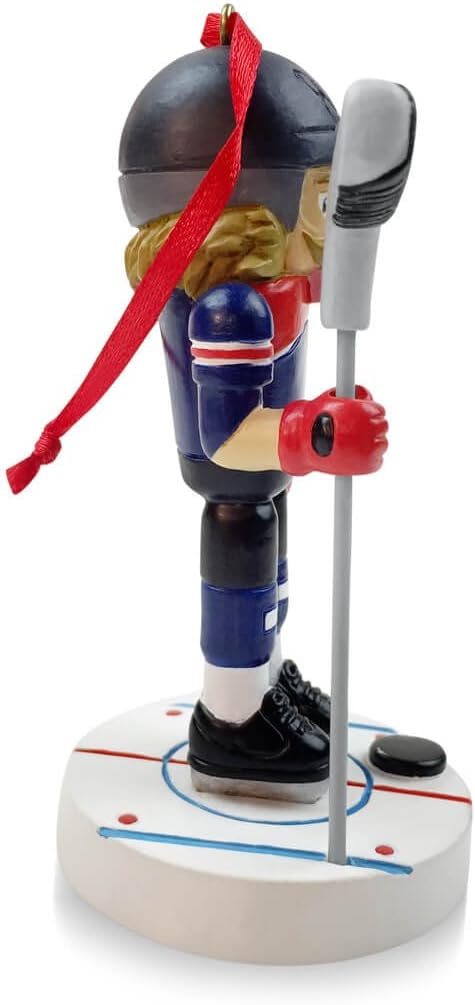 Hockey Nutcracker Christmas Ornament - Resin Sports Decor by ChalkTalkSPORTS