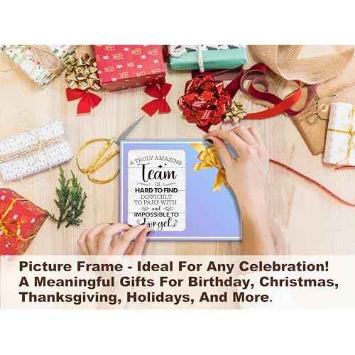 Appreciation Photo Frame, Thank You Gifts For Boss Leader Employee, A Truly Amazing Team Is Hard To Find Picture Frame Gifts For Retirement Christmas Thanksgiving, Team Gifts For Office Decor -51