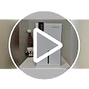 WoEleLigt 98 OZ Small Dehumidifier for Up to 1000 Sq Ft, Quiet with Drain Hose & Night Light - White Black