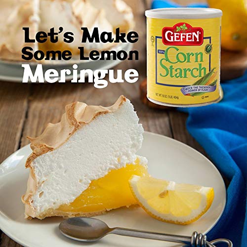 Gefen Corn Starch - 100% Pure Gluten-Free Thickener | 16oz Resealable Lid (2 Pack, Total 2 Lbs)