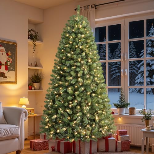 7ft Prelit Christmas Tree with Remote, Timer, SHareconn Green