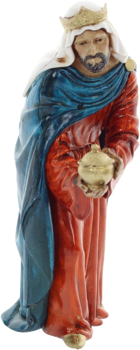 Three Wise Men for Nativity Scene of 5 Inch Scale 1:15 - Unbreakable Nativity Figures - 18th Century Style, Hand-Finished Painting, Official Product, Made in Italy, Sculptor M. Landi