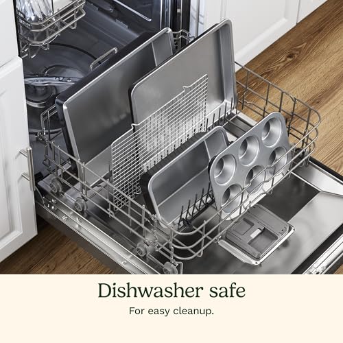 5-Piece Stackable Ceramic Nonstick Bakeware Set - Oven Safe Kitchen Baking