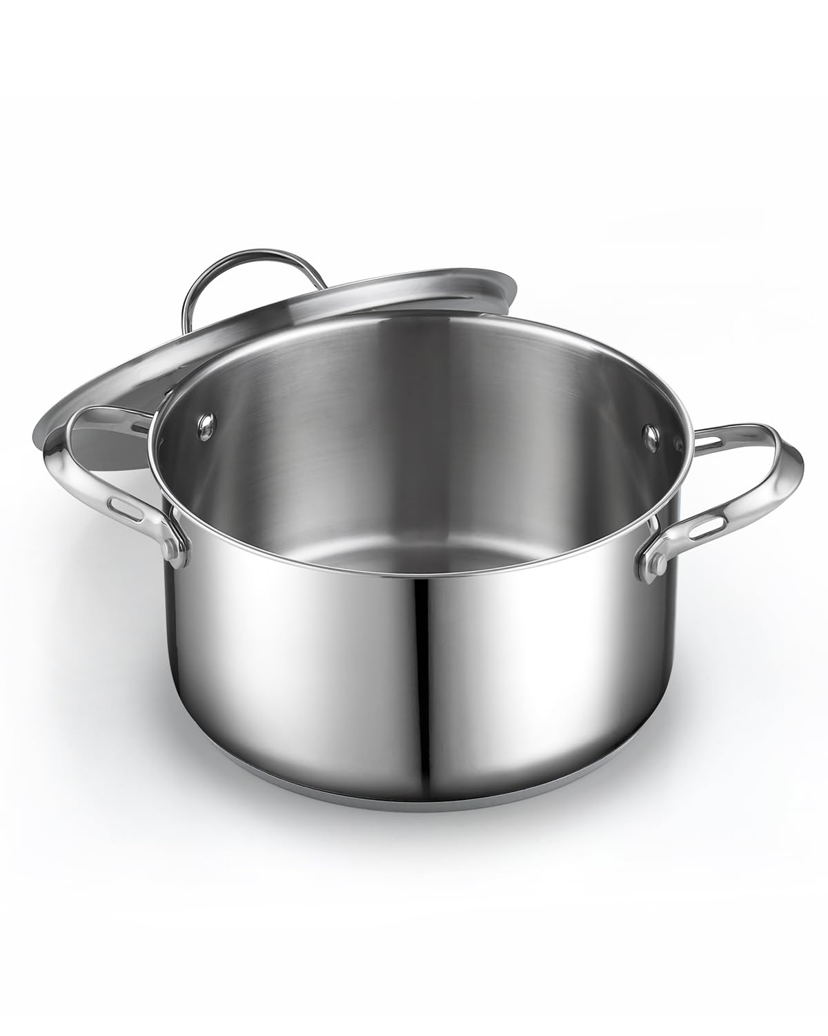Cooks Standard 18/10 Stainless Steel Stockpot 6-Quart, Classic Deep Cooking Pot Canning Cookware Dutch Oven Casserole with Stainless Steel Lid, Silver