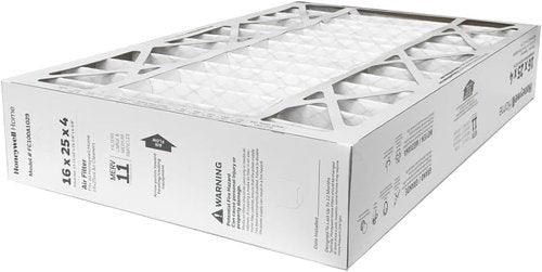Honeywell FC100A1029 Pleated Air Filter - MERV 11, 16" x 25" x 4" | 2 Pack with Change Reminder