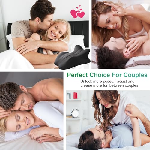 Lock Love Large Memory Foam Ergonomic Wedge Pillow for Couples, 27x17x9 inches