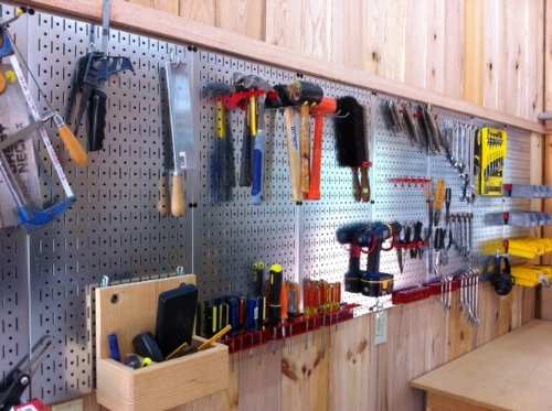 Galvanized Steel Pegboard Pack - Heavy Duty Wall Organizer, 32x16 Inches, Wall Control