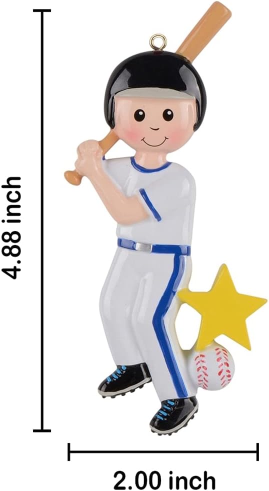 Personalized Baseball Ornament for Boys - Unique Christmas Keepsake Gift for Grandson