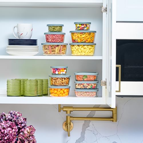 24-Piece Glass Food Storage Containers Set with Airtight Lids - Leakproof, BPA-Free, Microwave & Freezer Safe