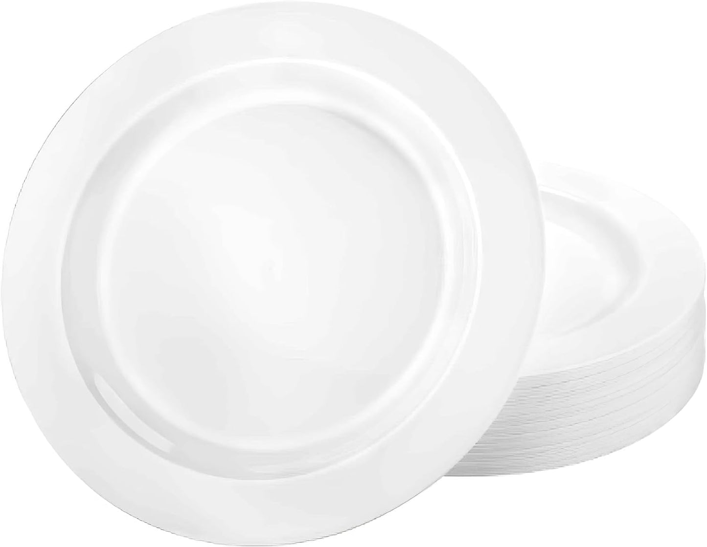 Premium Heavyweight Clear Plastic Plates - 6.25 Inch, 40 Count Value Pack for Weddings & Parties