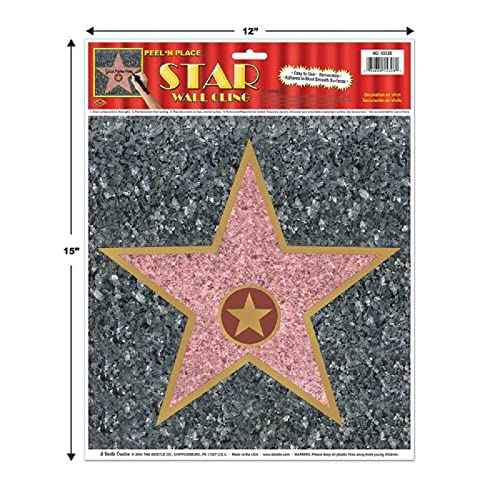 Beistle Walk of Fame Star Peel-N-Place Decoration