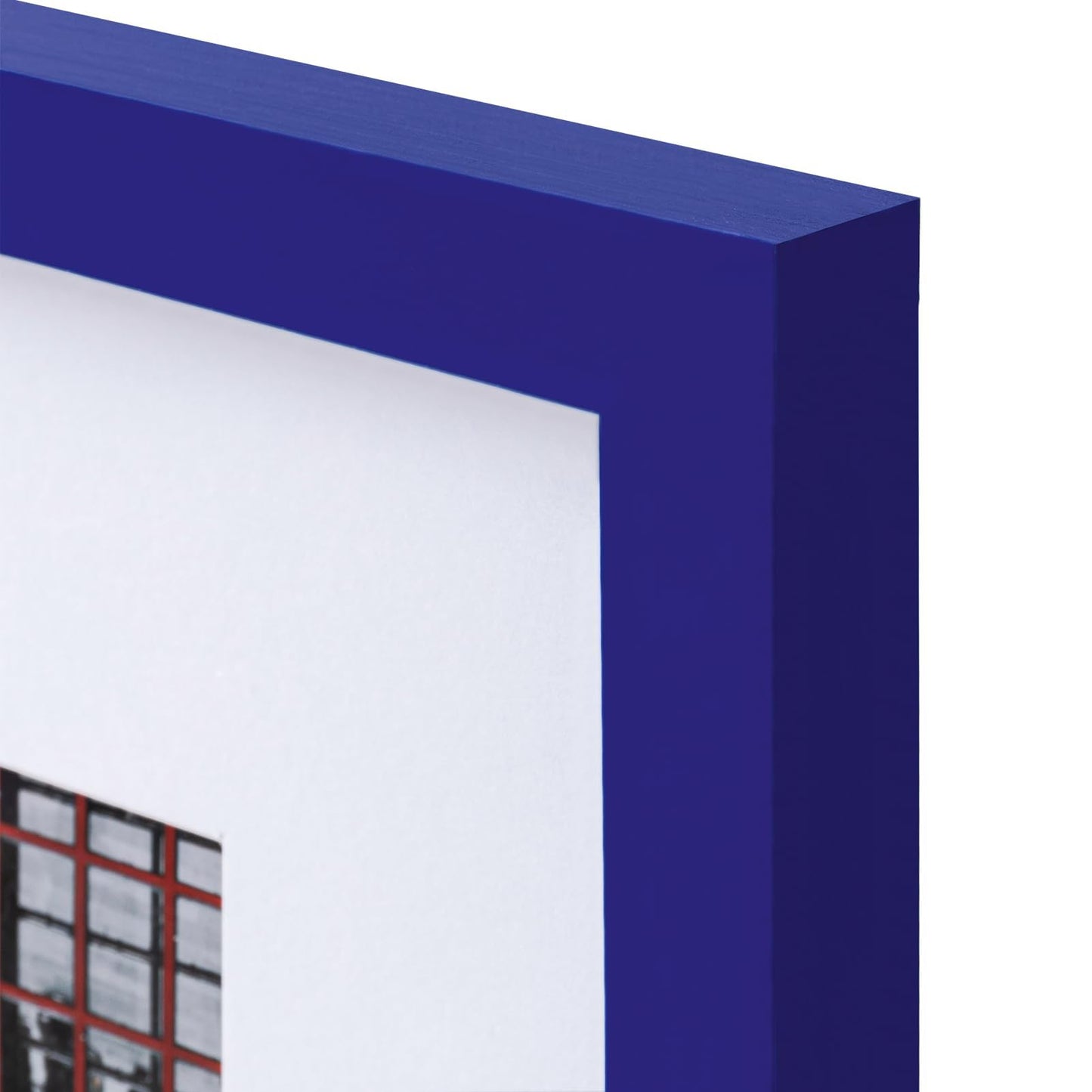 eletecpro 8x10 Picture Frame 4 Pack Made of Pine and Strong Glass, Display 4x6, 5x7 Photos with Mat, and 8x10 No Mat, High-end Modern Home Decor for Wall and Tabletop, Gallery Gift Set, Blue