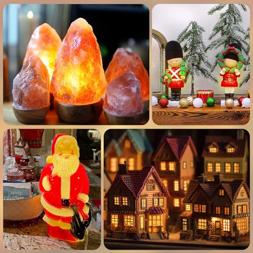 SURAIELEC 21 FT Christmas Village Lights with 12 UL Listed C7 LED Bulbs - Warm White