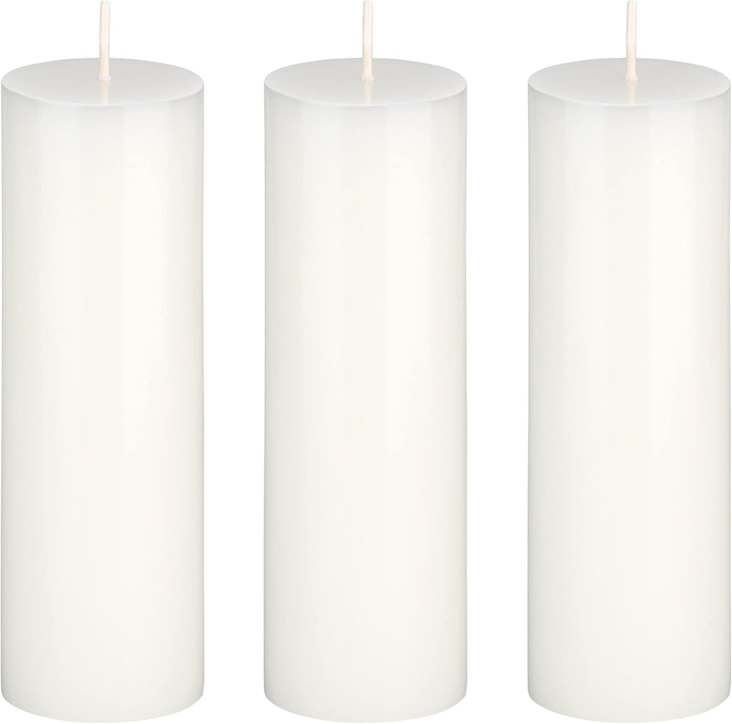 Unscented Black Pillar Candle - 2x6 Inch Hand Poured Premium Wax for Home Décor & Events