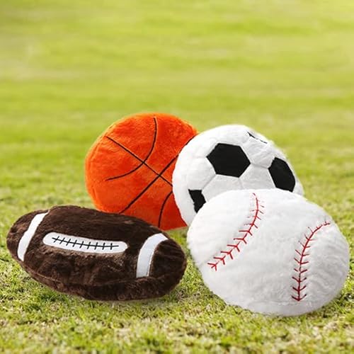 17.7 inch Football Throw Pillow Soft Stuffed Cushion Sports Toy Pillow Soft Durable Sports Toy for Sofa Room Decoration and Kids Boy Girls Children Birthday