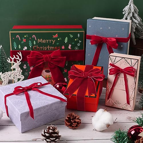 Burgundy Velvet Ribbon 3/8 Inch x 20Yd,Great for Gift Wrapping,Hair Bows,Christmas,Wedding Party Decoration(3/8" Burgundy)