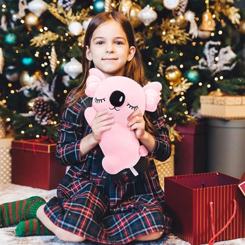 JOSON 13.8 inch Koala Stuffed Animals, Lovely Koala Plush Pillows, Creative Room Decorations for Boys and Girls, Perfect Decompression Gifts (Pink)