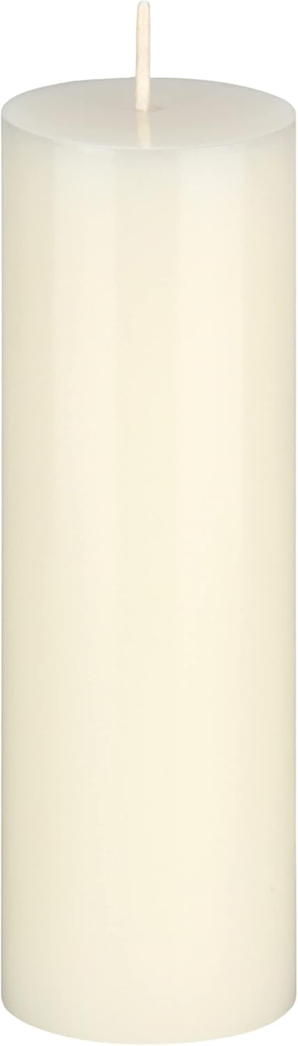 Unscented Black Pillar Candle - 2x6 Inch Hand Poured Premium Wax for Home Décor & Events