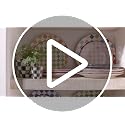 MacKenzie-Childs Cheese Course Charcuterie Board Blue - Royal Check, Round Serving Platter
