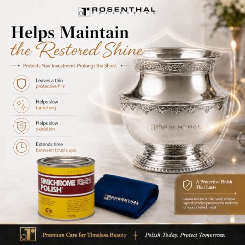 Metal Polish Cream for Chrome Aluminum Brass & Jewelry - Restores Shine in Seconds 1000g