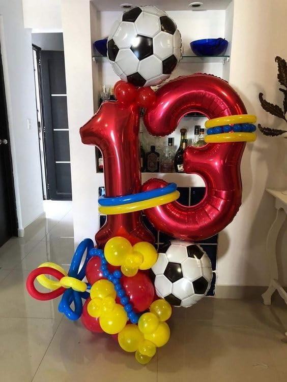 Red Number 1 Balloon - 40 Inch Shiny Red First Birthday Decoration for Baby Boy or Girl