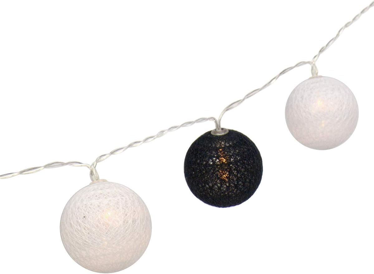 30-Count Battery Operated LED Fairy Lights - 10ft Yellow, Orange & White String Lights for Garden Decor