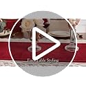 Flutesan Burgundy Velvet Lace Table Runner 20x70 Inch | Victoria Christmas Wedding Decor