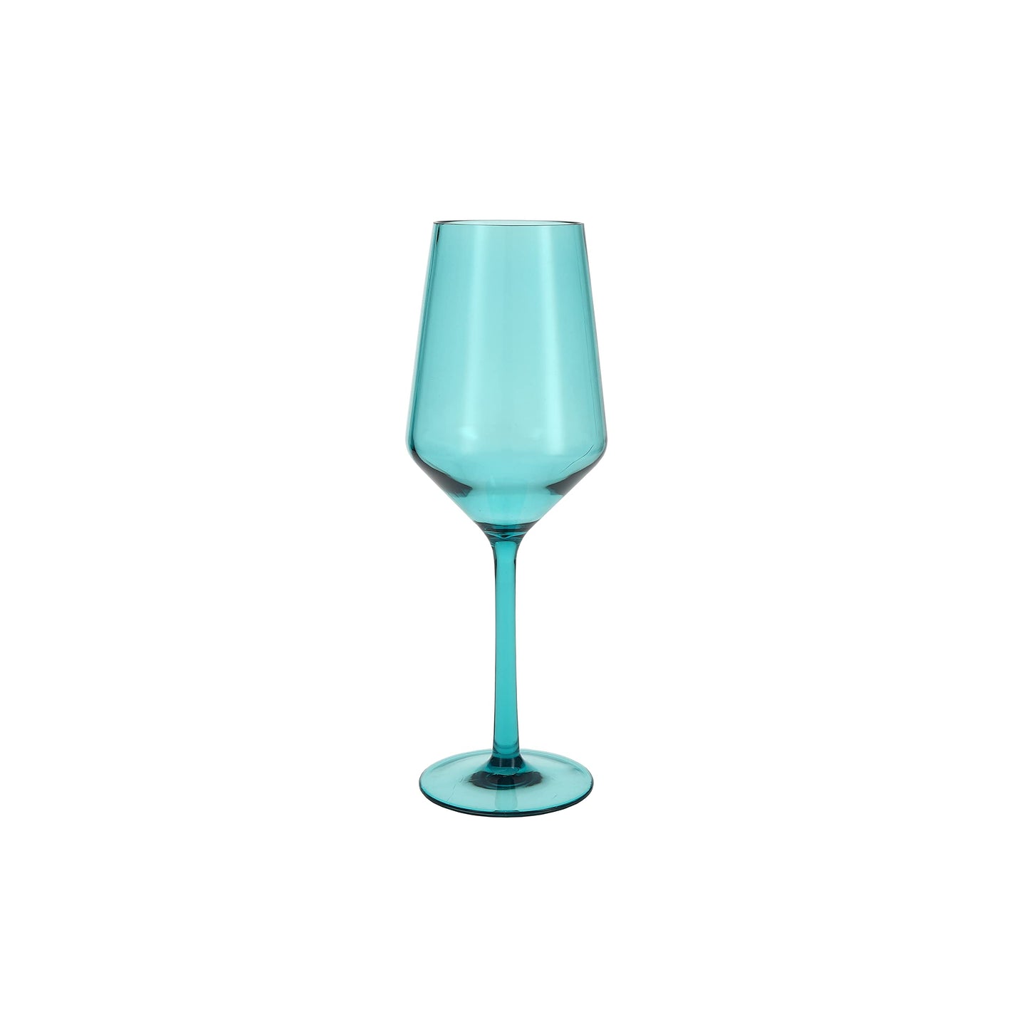 Fortessa Sole Copolyester Outdoor Drinkware, Sauvignon Blanc Glass, Aqua Sky Blue Green