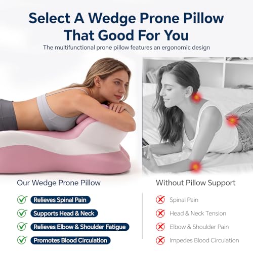 Ergonomic Memory Foam Reading Pillow Wedge for Neck & Back Support