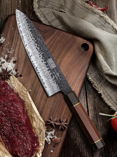 HOSHANHO 3-Piece Chef & Santoku Knife Set - High Carbon Steel Kitchen Knives