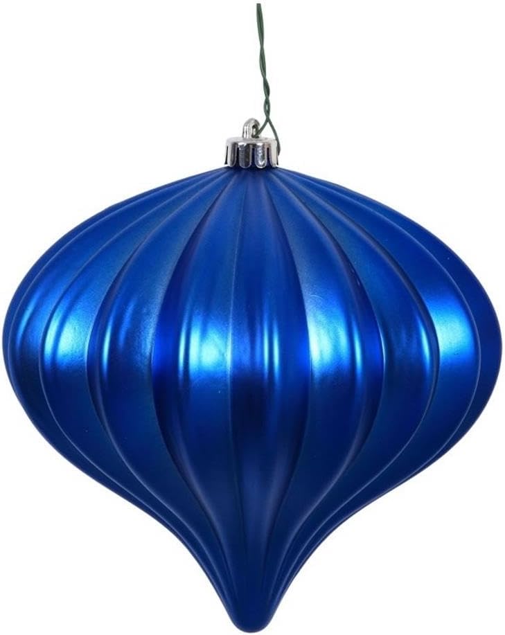 Burnished Orange Matte Onion Christmas Ornaments - UV Treated, Set of 3 by Vickerman
