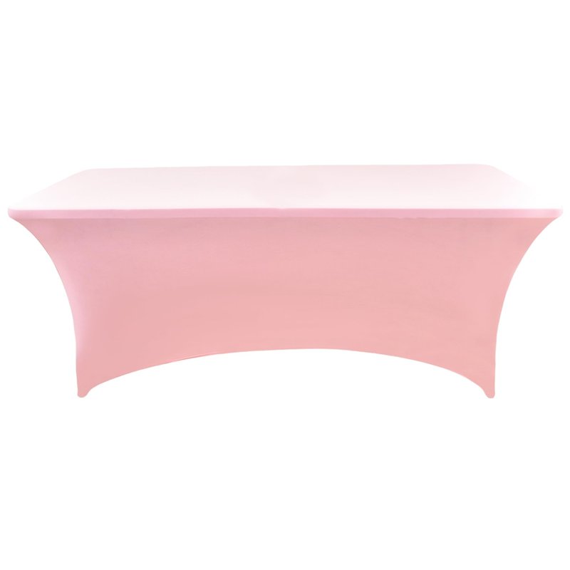 ZarzaaSik 2-Pack 8ft Spandex Table Covers for Rectangle Folding Tables - Washable Elastic Tablecloth - Ultimate Fitted Table Protector for Birthday Parties, Trade Shows, Banquet