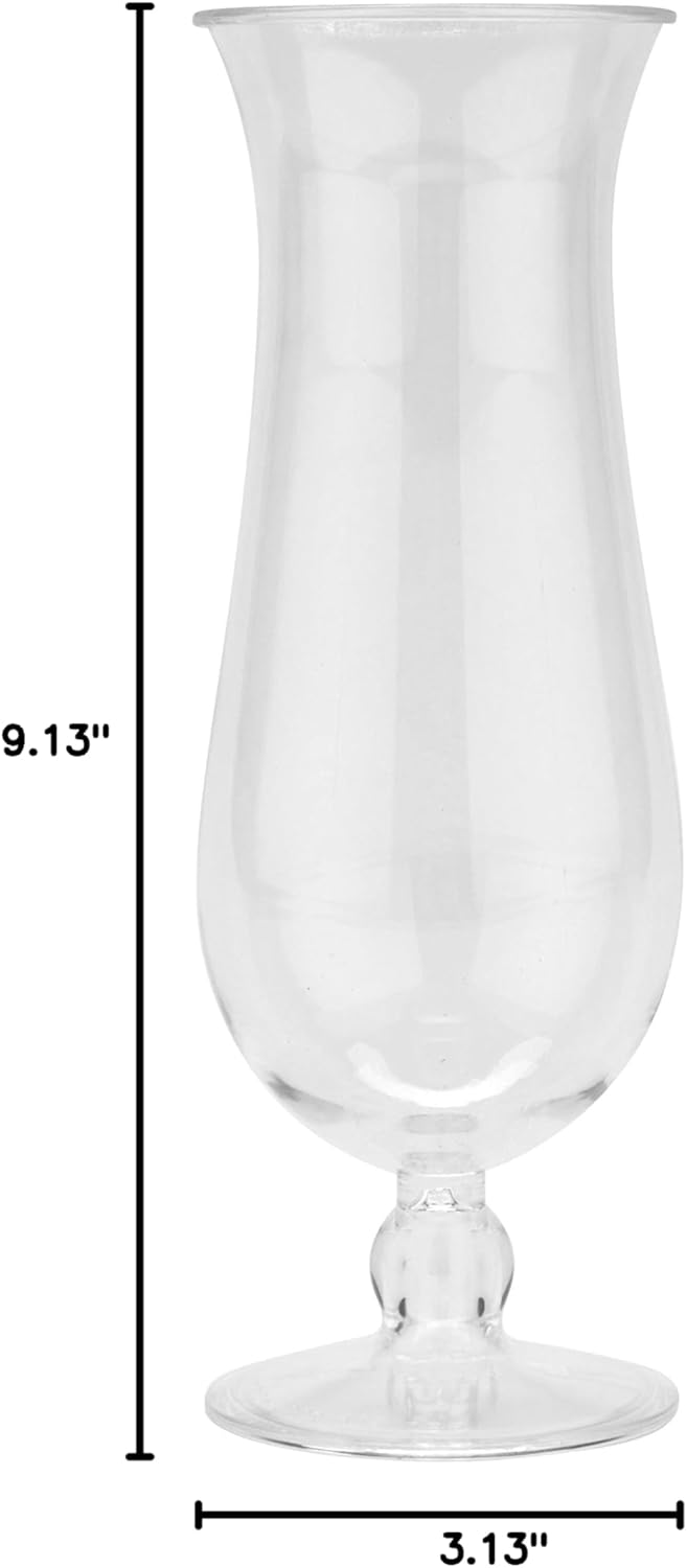 G.E.T. HUR-1-CL Carefree Shatterproof Cocktail/Hurricanes Glasses, 15 oz set of 12.