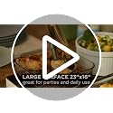 Chefman Stainless Steel Electric Warming Tray 21x16-inch Glass Top for Buffets & Parties
