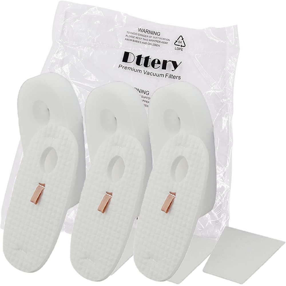 Dttery 3 Pack Filters Kit for Shark Earlier Version of Rocket DeluxePro TruePet HV319Q HV320 HV321 HV322 HV324Q HV325 UV330 UV422, Replacement Part 1080FTV320 1084FTV320