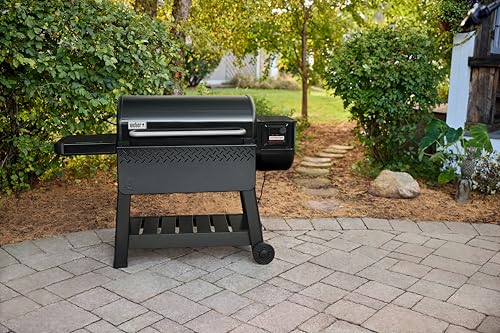 Pellet Grill Front Table - Folding Steel Prep Surface for Weber Searwood 600 XL