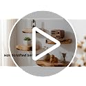 WELLAND Cedar Wood Floating Plant Shelves, Set of 3