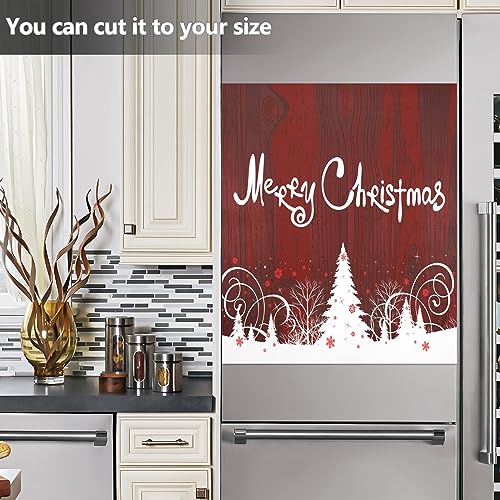 Merry Christmas Dishwasher Magnet Cover, Magnetic Stickers Panel