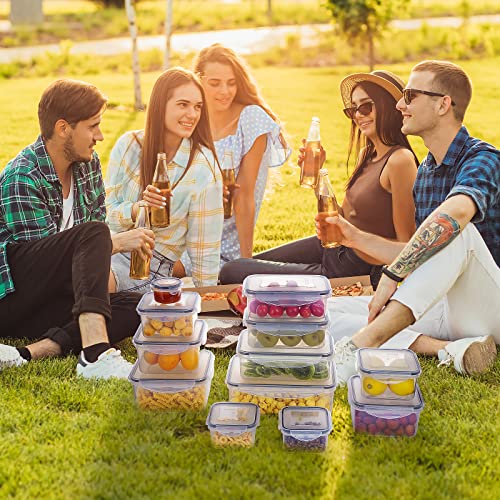 26 Pack Food Storage Containers Set with Airtight Lids - BPA-Free Kitchen Organization