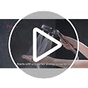 FEELSO Chrome Handheld Shower Head & Rain Shower Combo - 8-Inch High Pressure Dual-Head System