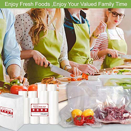 WVacFre 200 Quart Size 8x12Inch Vacuum Sealer Freezer Bags with Commercial Grade,BPA Free,Heavy Duty,Great for Food Vac Storage or Sous Vide Cooking