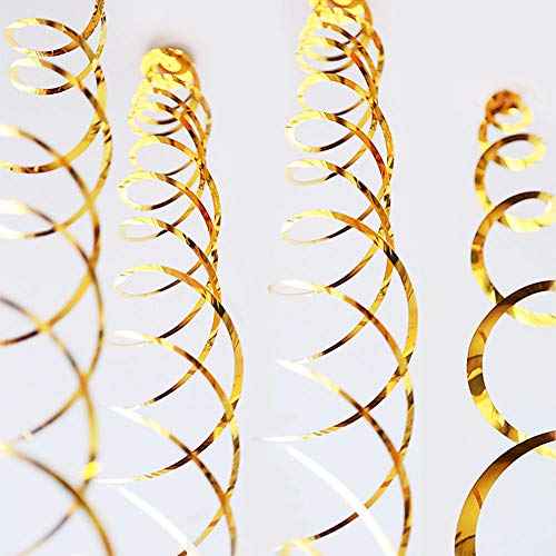 Lowki Hanging Spiral Swirl Decorations, Ceiling Decoration for Birthday, Graduation, Holiday Celebration Supplies Supper Longer 74cm/Pcs with Hook &Hem Decorative Hole -12 Pcs(Pink)