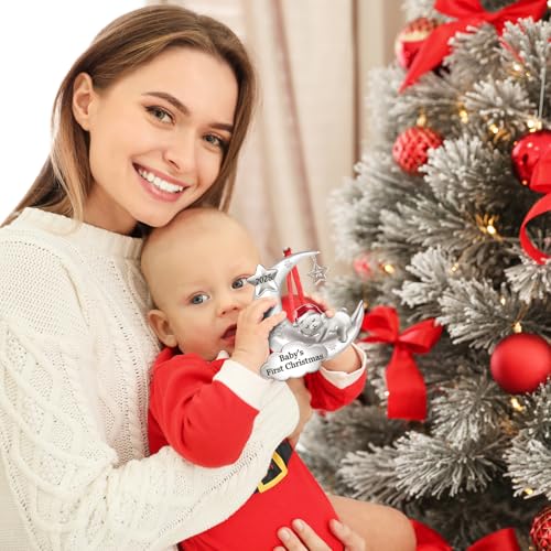 Baby's First Christmas Ornament 2025 Girl Boy Baby 1st Christmas Ornament for Newborn Christmas Keepsake Gifts Decorations