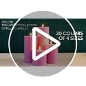 CANDWAX 3x4 inch Pillar Candles Set of 3 – Unscented, Dripless Burgundy, Handmade