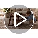 Round Coffee Table with Open Storage - Walnut Wood, Space-Saving Design
