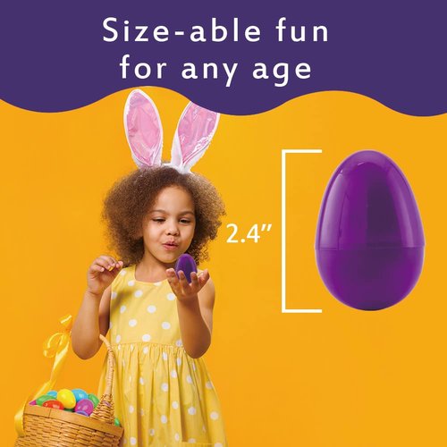 CAMIRUS 200pcs Easter Eggs Bulk, 2.4" Fillable Easter Eggs Plastic Easter Eggs Bright Colorful Empty Easter Eggs for Easter Theme Party Favor, Easter Basket Stuffers, Easter Egg Hunt