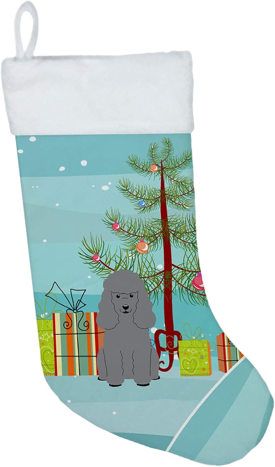 Merry Christmas Tree Dogue de Bordeaux Stocking - Festive Fireplace Decor for Holidays