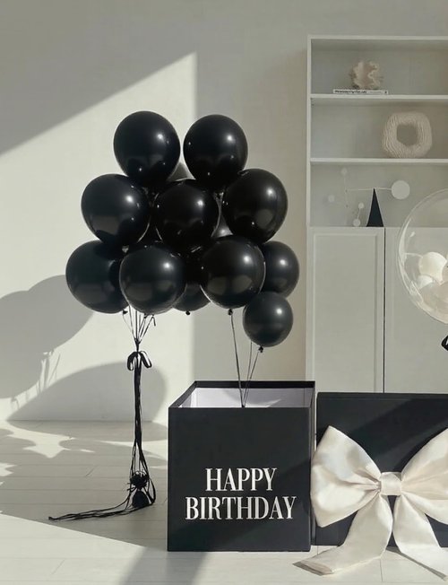 Black Balloons 12 Inch –24pcs Latex Party Balloons for Birthday, Baby Shower, DIY Party Decorations, Perfect for Small Gatherings, Dorms, Budget Events